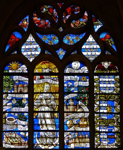Window depicting the Immaculate Conception and the Litany of the Virgin by French School