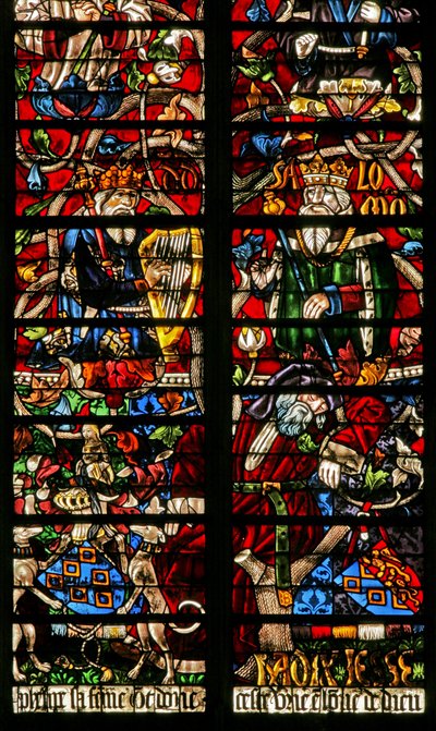 Window depicting the Tree of Jesse: Jesse and the Base of the Tree by French School