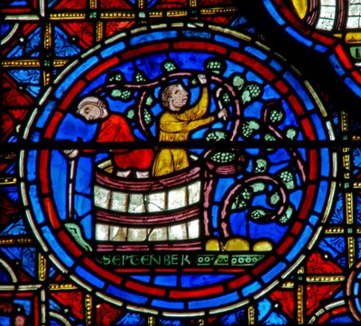 Window W28a Depicting the Labours of the Months: March by French School