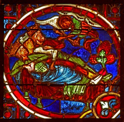Window depicting the Magi are warned in a dream by French School