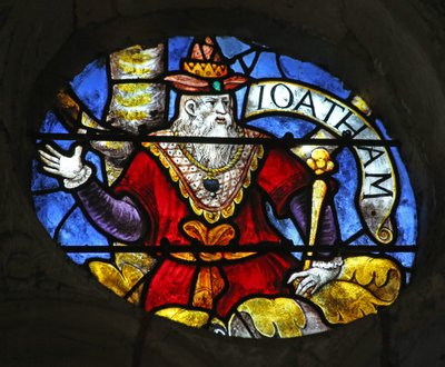 Window w3 depicting King Joatham on the Tree of Jesse by French School