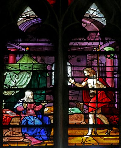 Window depicting Christ Appears to His Mother by French School