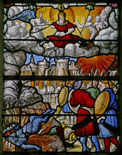 Window w5 depicting a scene from St John