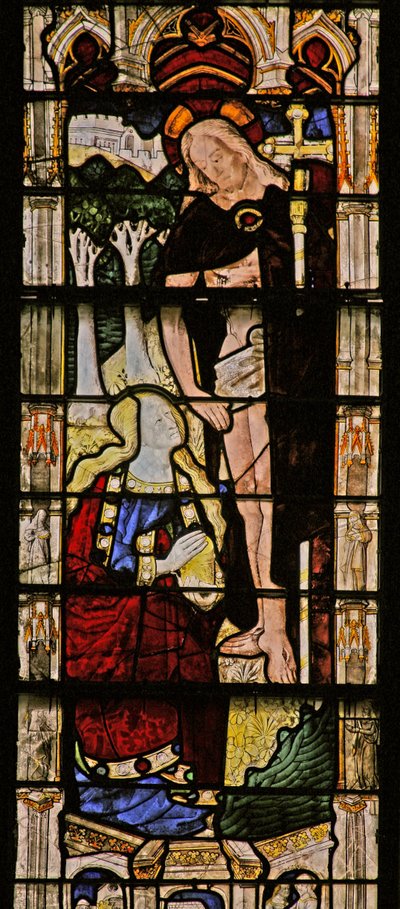 Window w8 depicting a Resurrection scene: the appearance to Mary Magdalene by French School