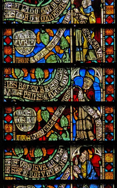 Window 8 depicting details of the Tree of Life (detail) by French School