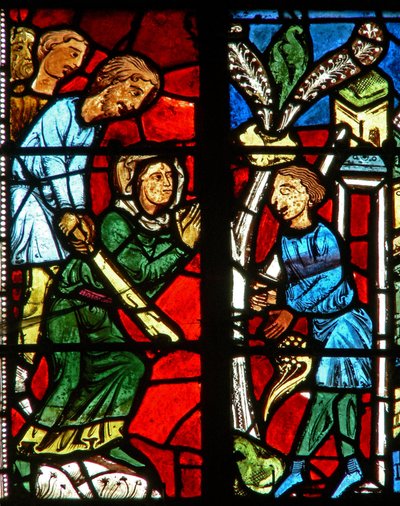 Window wXX depicting St Valery persecuted for not worshiping idols by French School