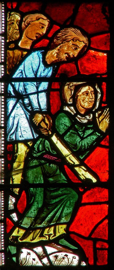 Window wXX depicting St Valery persecuted for not worshiping idols by French School