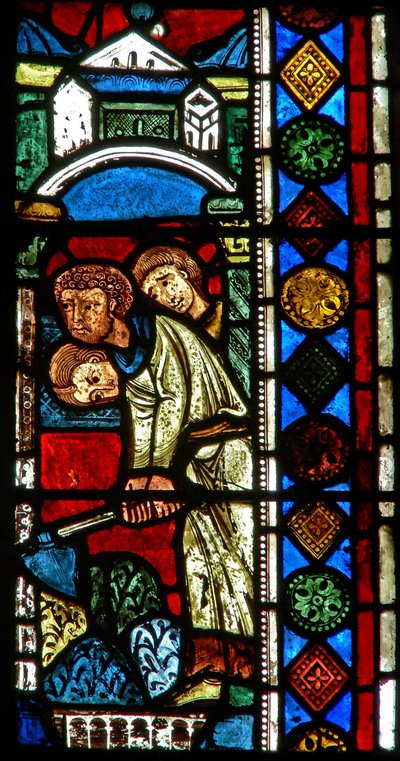 Window wXX depicting digging for remains of St Gervais and St Protais by French School