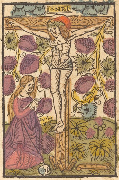 Christ on the Cross with a Grape Vine by French or Netherlandish 15th Century