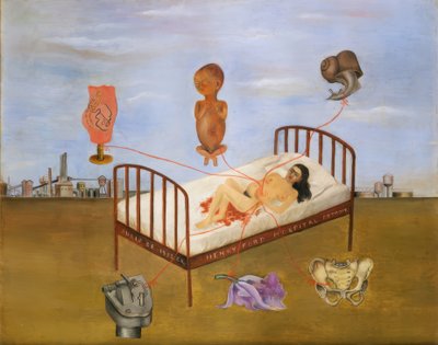 Henry Ford Hospital or The Flying Bed by Frida Kahlo