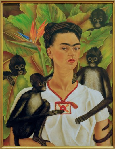 Self-Portrait with Monkeys by Frida Kahlo