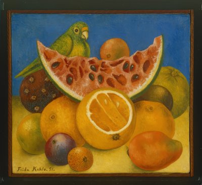 Still Life with Parrot by Frida Kahlo