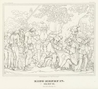 King Henry IV, Part II, Act III, Scene 2 by Friedrich August Moritz Retzsch