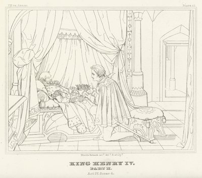King Henry IV, Part II, Act IV, Scene 4 by Friedrich August Moritz Retzsch