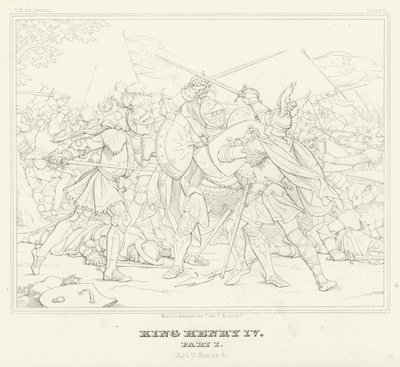 King Henry IV, Part I, Act V, Scene 4 by Friedrich August Moritz Retzsch