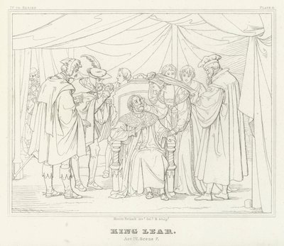 King Lear, Act IV, Scene 7 (engraving) by Friedrich August Moritz Retzsch