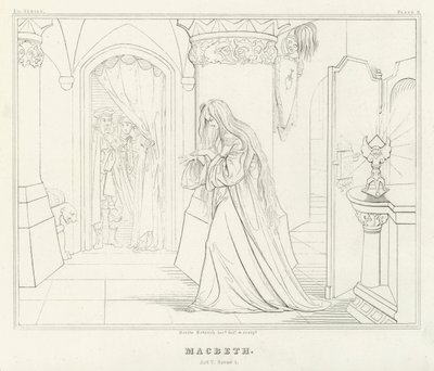 Macbeth, Act V, Scene 1 by Friedrich August Moritz Retzsch