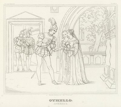 Othello, Act III, Scene 3 by Friedrich August Moritz Retzsch
