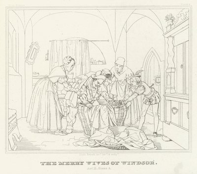 The Merry Wives of Windsor, Act III, Scene 3 by Friedrich August Moritz Retzsch
