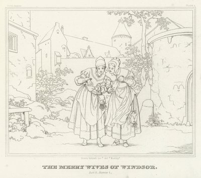 The Merry Wives of Windsor, Act II, Scene 1 by Friedrich August Moritz Retzsch