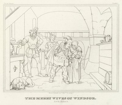 The Merry Wives of Windsor, Act II, Scene 2 by Friedrich August Moritz Retzsch