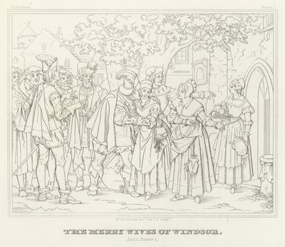 The Merry Wives of Windsor, Act I, Scene 1 by Friedrich August Moritz Retzsch