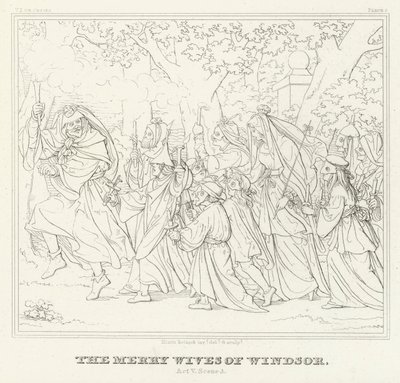 The Merry Wives of Windsor, Act V, Scene 3 by Friedrich August Moritz Retzsch
