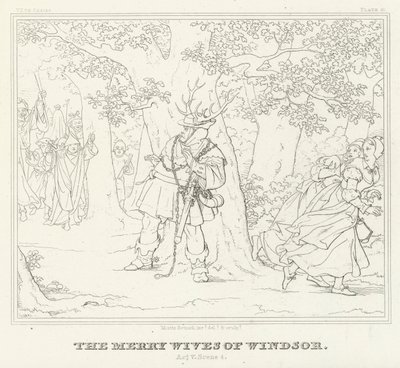 The Merry Wives of Windsor, Act V, Scene 4 by Friedrich August Moritz Retzsch