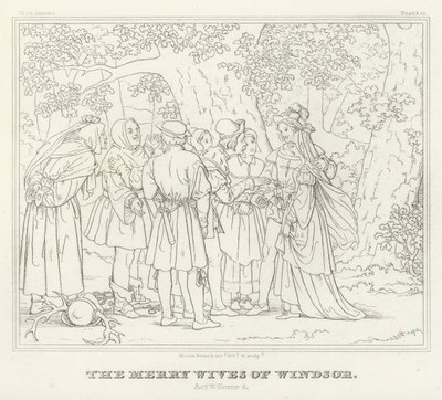 The Merry Wives of Windsor, Act V, Scene 4 by Friedrich August Moritz Retzsch