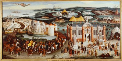 Meeting of Francois I of France and Henry VIII of England at the Field of the Cloth of Gold near Calais by Friedrich Bouterwek
