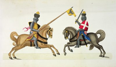 Two Knights at a Tournament, Plate from 
