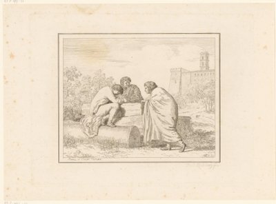 Three Young Men by Friedrich Rehberg