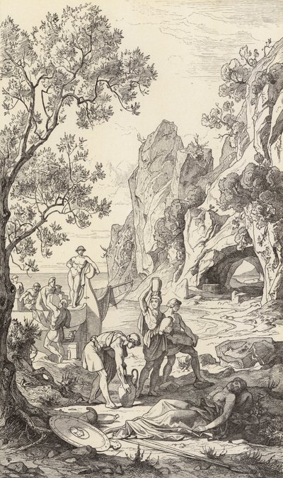 Homecoming of Odysseus to Ithaca by Friedrich the Elder Preller
