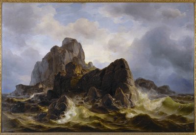 Rock among Breakers by Friedrich the Younger Preller