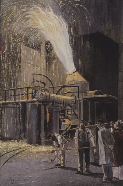 Decarbonisation of pig iron in a Bessemer converter by Fritz Gehrke