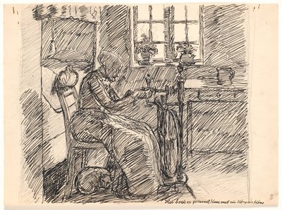 Here Lived an Old Woman with Her Cat and Her Hen by Fritz Syberg