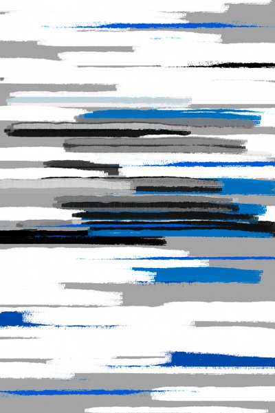 Abstract Blue Grey Strokes by Fun Qui