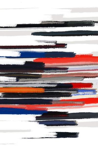 Vibrant Brushstrokes Abstract by Fun Qui