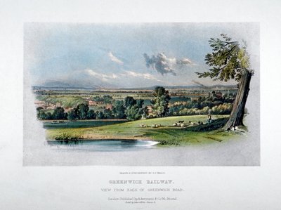 View of the London and Greenwich Railway from the Back of Greenwich Road by GF Bragg