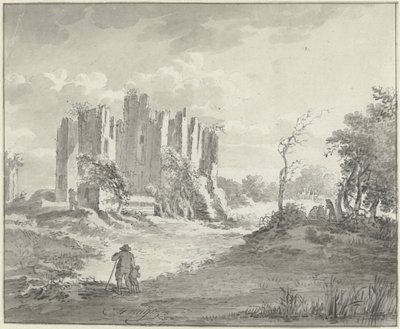 Landscape with Ruin and Some Farmers by G.F. Buijs (possibly)