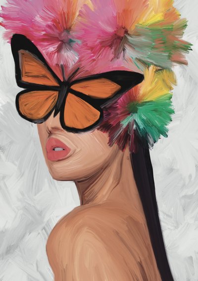 Colorful Butterfly Woman by GIovanna Gil Alves