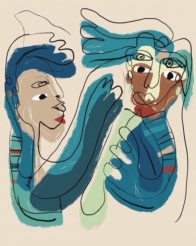 Expressive Abstract Faces by GIovanna Gil Alves