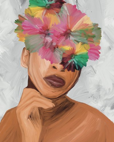 Floral Woman Portrait by GIovanna Gil Alves