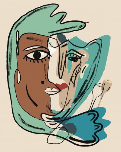 Modern Abstract Face by GIovanna Gil Alves