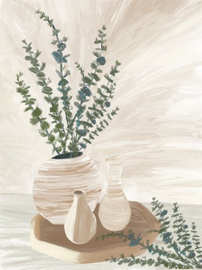 Serene Eucalyptus Arrangement by GIovanna Gil Alves