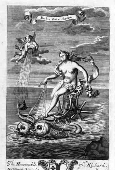 Venus Riding her Chariot Drawn by Dolphins, illustration from Book 1 Part 6 Chapter 11 of 
