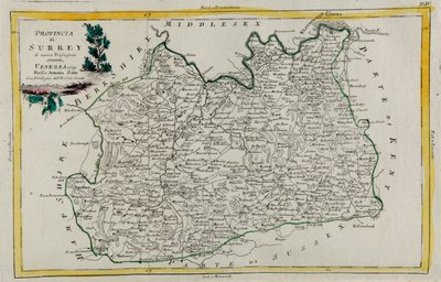 Province of Surrey, engraving by G. Zuliani taken from Tome I of the 