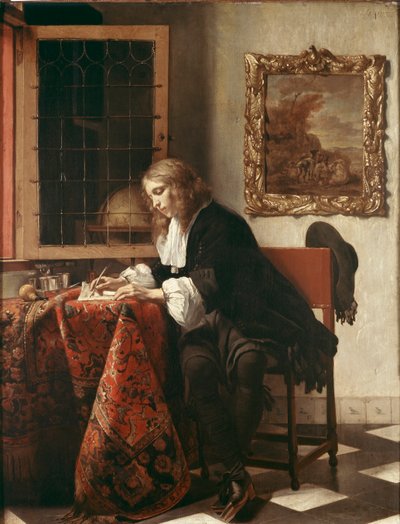 Man Writing a Letter by Gabriel Metsu