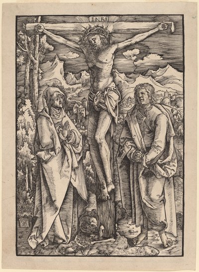 Christ on the Cross between the Virgin and Saint John by Gabriel Zehender