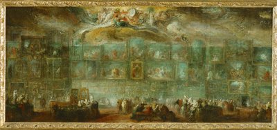 View of the Louvre Salon by Gabriel de Saint-Aubin